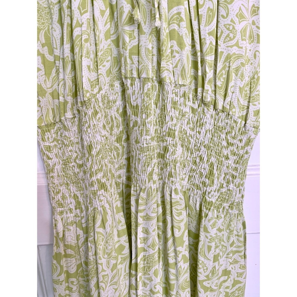 Anthropologie Kindred Tiered Maxi Dress Paisley Smocked Waist Large Cottagecore - Picture 11 of 16